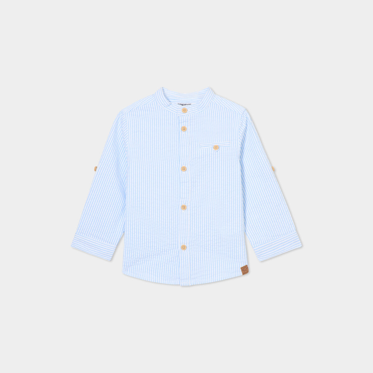 Chemise A Carreaux Enfant Chemise Col Mao Vertbaudet Pour Garçon – Coton/Lin – Manches Longues Boutonnables – Taille 2 Ans Vertbaudet Coton Lin Manches Longues