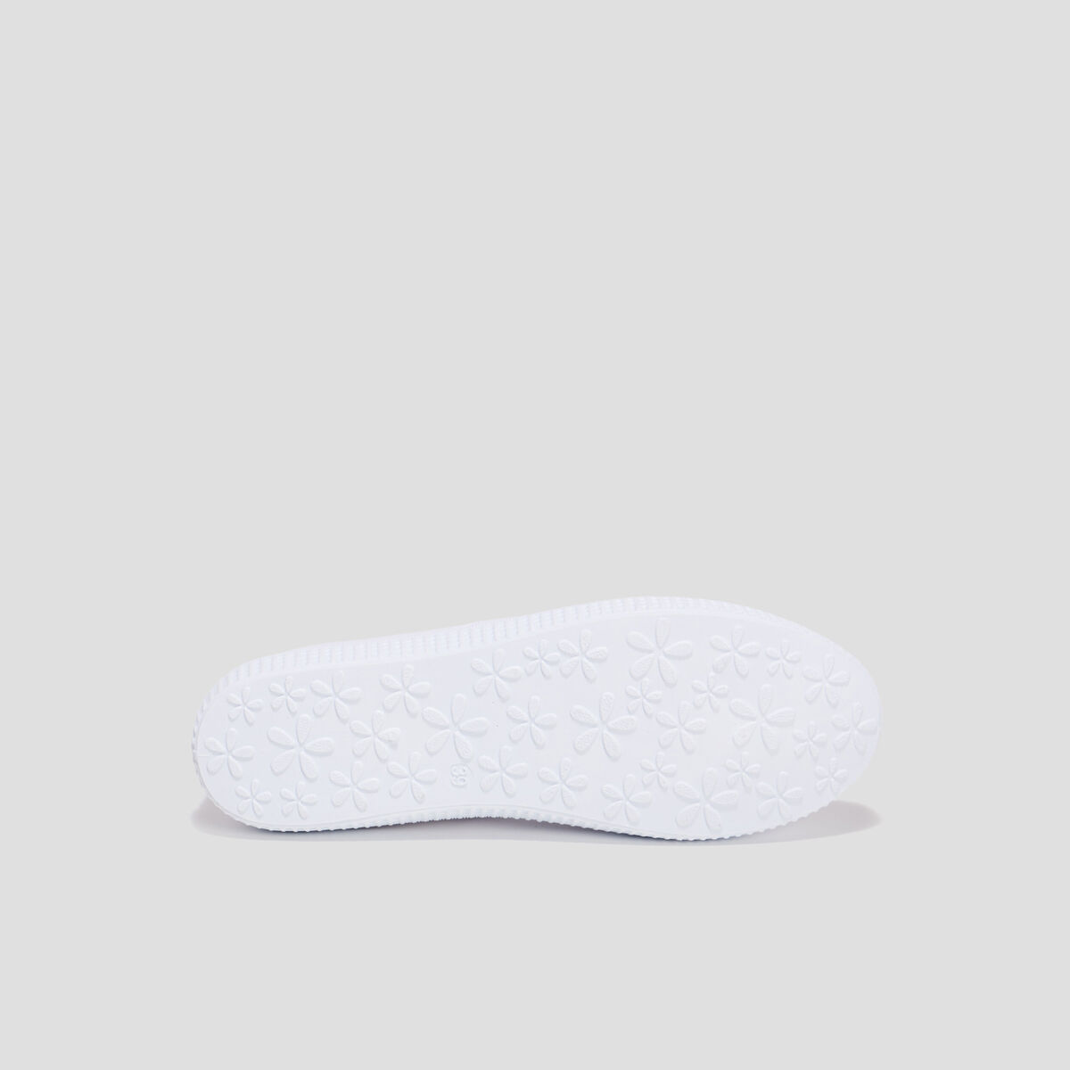 Tennis en toile à lacets blanc femme