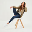 T-shirt oversize col en V Liberto ivoire femme