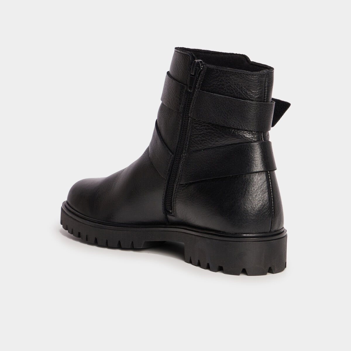 Bottines en cuir zippée Liberto noir femme