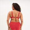 Haut de maillot de bain bandeau crois&eacute; rouge femme grande taille