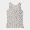Débardeur coton bretelles larges gris clair femme