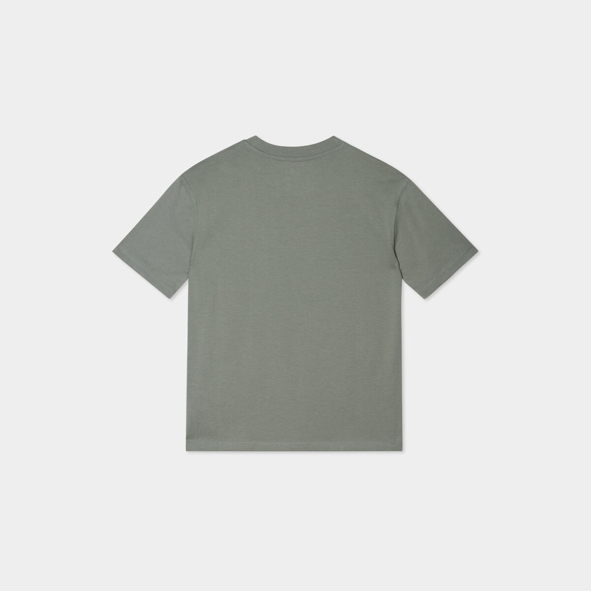 T-shirt oversize 1 poche manches courtes vert kaki garçon