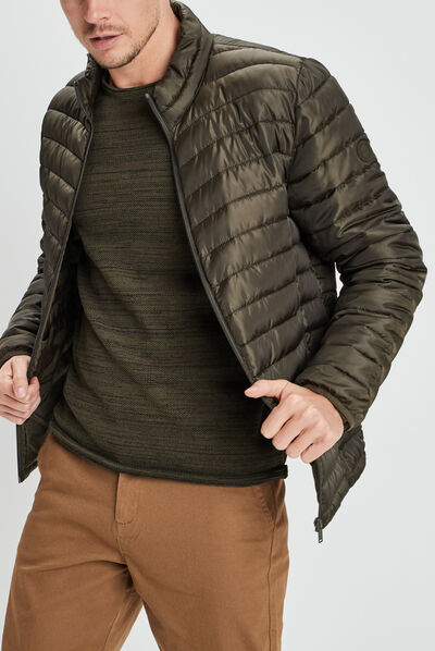 Doudoune droite Creeks vert kaki homme