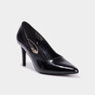 Escarpins vernis &agrave; talons noir femme