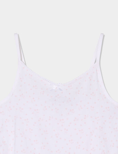 Lot 2 brassières débardeurs coton ivoire fille