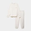 Ensemble pyjama velours sweat pantalon blanc femme grande taille