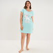 Chemise de nuit courte Aristochats Marie bleu turquoise femme grande taille