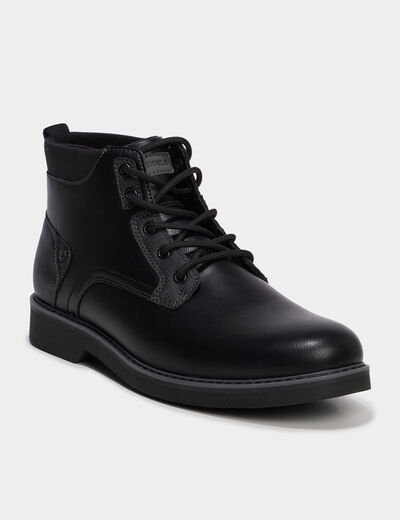 Bottines &agrave; lacets noir homme