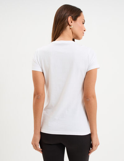 T-shirt manches courtes coton Puma blanc femme