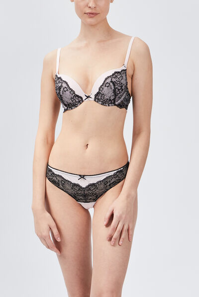 Culotte tanga rose clair femme