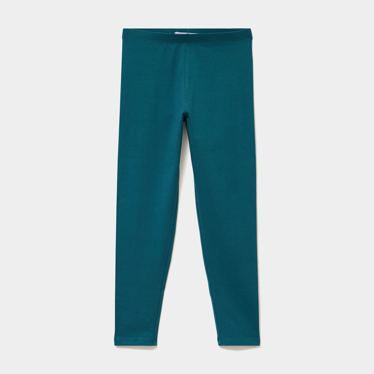 Legging long coton taille &eacute;lastiqu&eacute;e vert fonc&eacute; fille