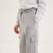Pantalon de jogging cargo gris clair gar&ccedil;on
