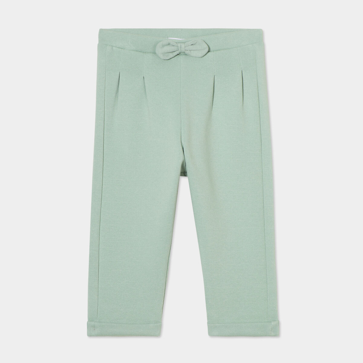 Pantalon de jogging relaxed avec noeud vert pastel b&eacute;b&eacute; fille