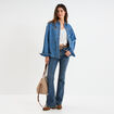 Veste surchemise oversize en jean coton denim stone femme