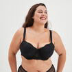 Soutien-gorge emboîtant à dentelle Izzie noir femme grande taille