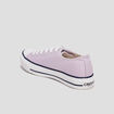Tennis en toile &agrave; lacets mauve femme