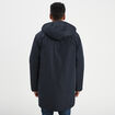 Parka déperlante doublée à capuche bleu foncé homme