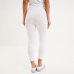 Legging 7/8 &egrave;me taille &eacute;lastiqu&eacute;e blanc femme