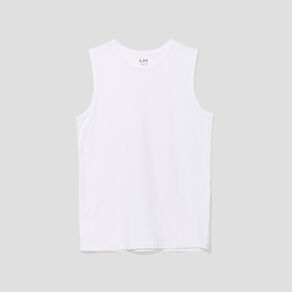 debardeur droit bretelles larges coton blanc homme Débardeur droit bretelles larges coton blanc homme