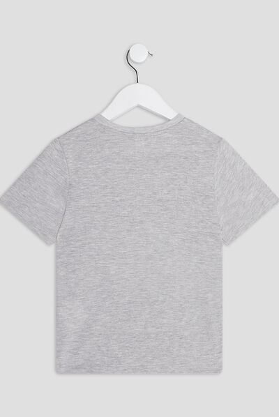 T-shirt manches courtes gris garçon