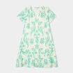 Robe trapèze manches papillons coton ecru femme