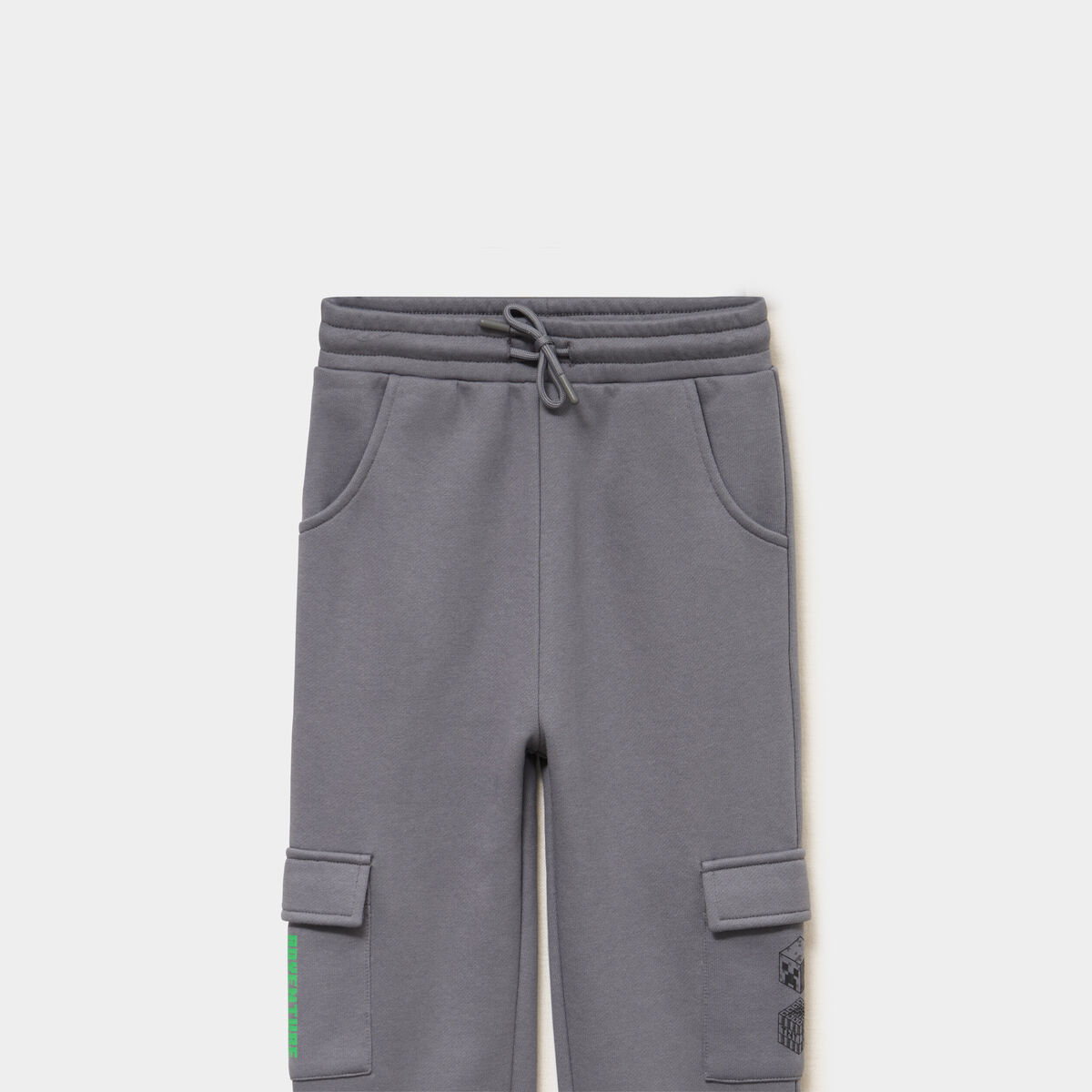 Pantalon de jogging cargo Minecraft gris fonc&eacute; gar&ccedil;on