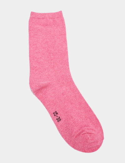 Lot 5 paires chaussettes coton rose mixte