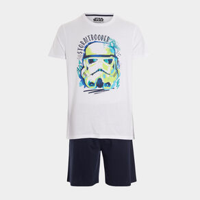 Ensemble pyjama 2 pièces Star Wars blanc homme