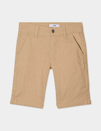 Bermuda straight beige garçon