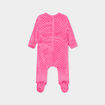 Dors-bien velours manches longues rose fushia bébé fille