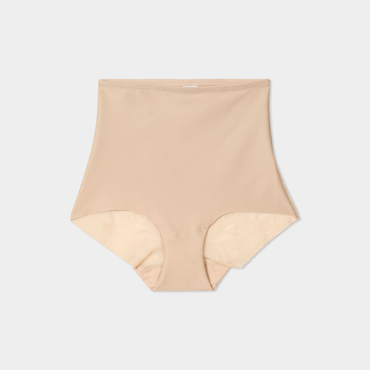 Culotte mi haute gainante sans couture beige femme