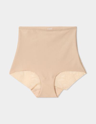 Culotte mi haute gainante sans couture beige femme
