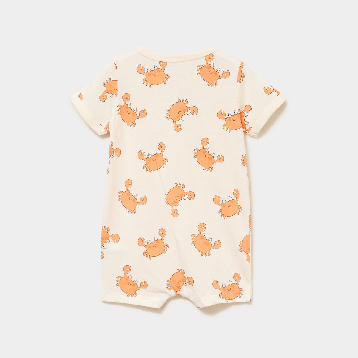 Combishort manches courtes coton blanc b&eacute;b&eacute; gar&ccedil;on