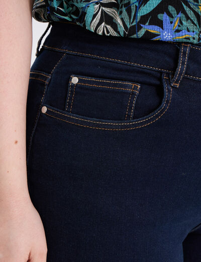 Jeans skinny 7/8ème taille haute denim brut femme grande taille
