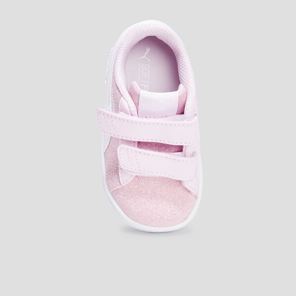 Tennis basses pailletées Puma Smash rose bébé fille