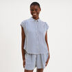 Chemise sans manches bleu femme
