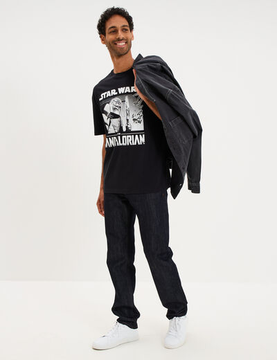 T-shirt coton Star Wars Mandalorian noir homme