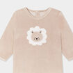Dors-bien manches longues boutonn&eacute; beige b&eacute;b&eacute;