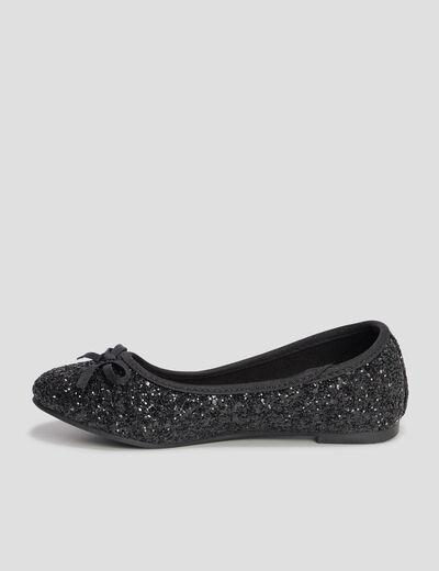 Ballerines à paillettes noir fille
