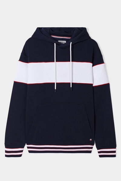 Sweat à capuche hoodie Creeks bleu marine homme