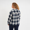 Blouse droite manches longues bleu marine femme grande taille