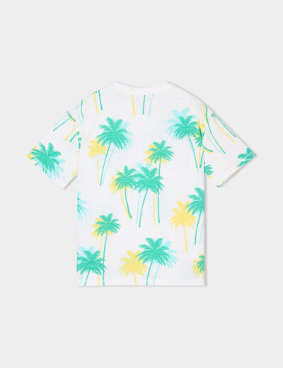 T-shirt manches courtes 1 poche coton blanc garçon