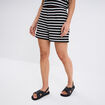 Short effet crochet noir femme