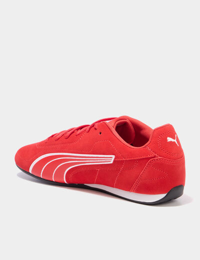 Baskets running en cuir Puma Catch SD rouge homme