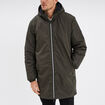 Parka d&eacute;perlante doubl&eacute;e &agrave; capuche vert kaki homme