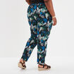 Pantalon fluide taille élastiquée noir femme grande taille