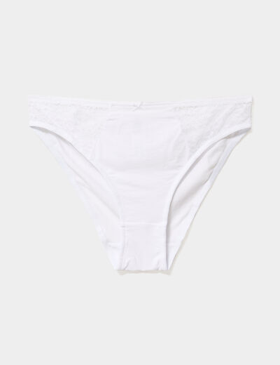 Culotte coton majoritaire blanc femme grande taille