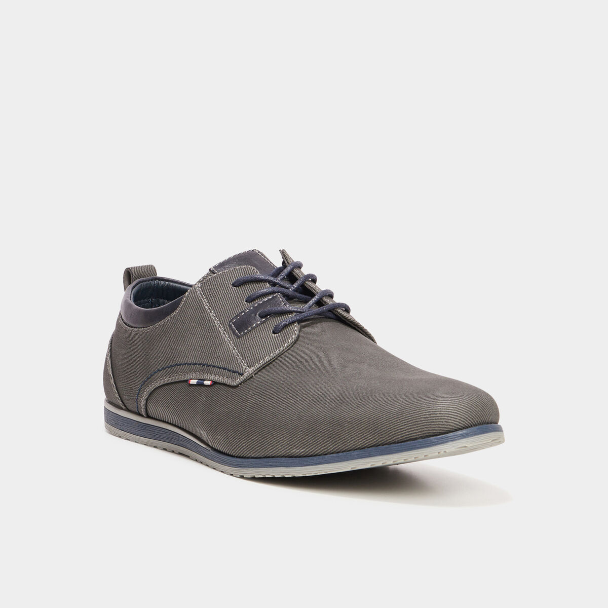 Derbies texturées à lacets gris homme