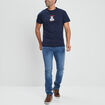 Jean stretch coupe slim denim double stone homme